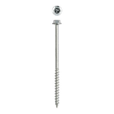 Image showing  3/8 x 8in. Interior Structural Wood Lag Screws Powerlags Hex Head Hex (150 EA) Bulk Pail