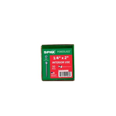 Image showing 6 th SPAX 1/4 x 2in. Interior Structural Wood Lag Screws Powerlags Hex Head Hex (50 EA) Bit Included