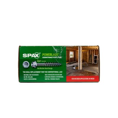 Image showing 7 th SPAX 1/4 x 2in. Interior Structural Wood Lag Screws Powerlags Hex Head Hex (50 EA) Bit Included