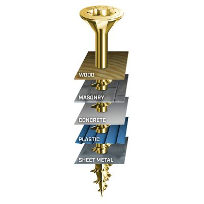 Image showing 6 th SPAX 9 x 2-1/2in. Interior Wood Screws Construction Flat Head T-Star Plus (116 EA) Bit Included