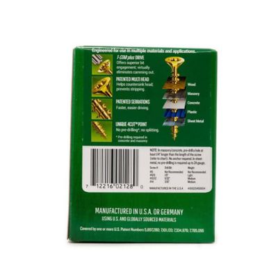 Image showing 8 th SPAX 9 x 2-1/2in. Interior Wood Screws Construction Flat Head T-Star Plus (116 EA) Bit Included