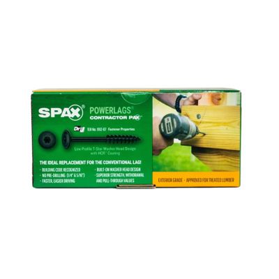 Image showing 8 th SPAX 1/4 x 6in. Exterior Structural Wood Lag Screws Powerlags Washer Head T-Star (50 EA) Bit Included