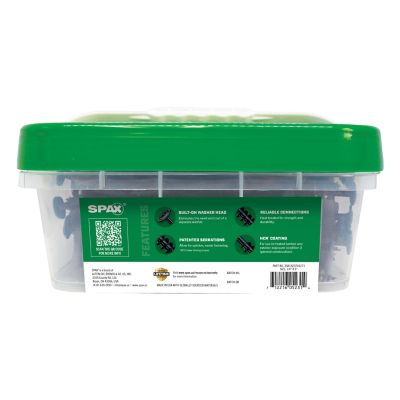 Image showing 8 th SPAX 1/4 x 5in. Exterior Structural Wood Lag Screws Powerlags Washer Head T-Star (200 EA) Bulk Mini Bit Included