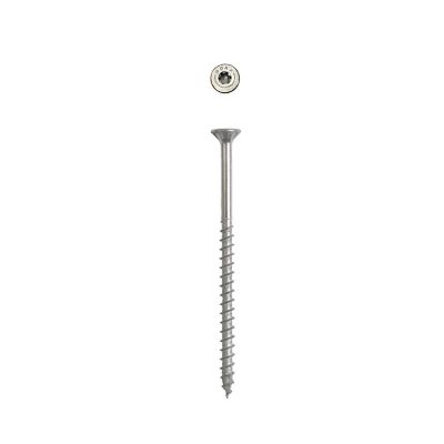 Image showing  10 x 3-1/2in. Exterior Wood Deck Screws Construction Flat Head T-Star Plus (59 EA) Bit Included