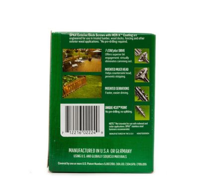 Image showing 7 th SPAX 10 x 3-1/2in. Exterior Wood Deck Screws Construction Flat Head T-Star Plus (59 EA) Bit Included