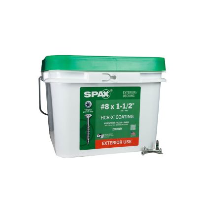 Image showing  8 x 1.5in. Exterior Wood Deck Screws Construction Flat Head T?Star Plus, 2500 pk.