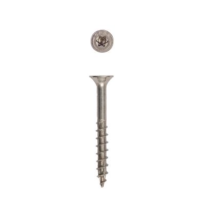Image showing  9 x 1-1/2in. Exterior 304 Stainless Steel Wood Deck Screws Construction Flat Head T-Star Plus (155 EA) Bit Included