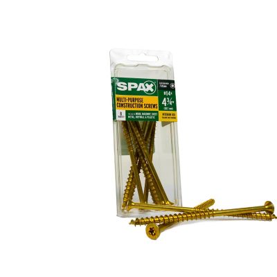 SPAX 14 x 4-3/4in. Interior Wood Screws Construction Flat Head T-Star Plus (8 EA)