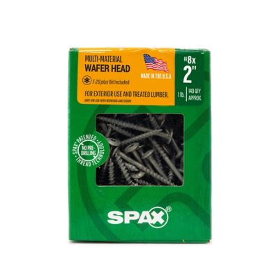 Image showing 6 th SPAX 8 x 2in. Exterior Wood Deck Screws Construction Wafer Head T-Star Plus (140 EA) Bit Included