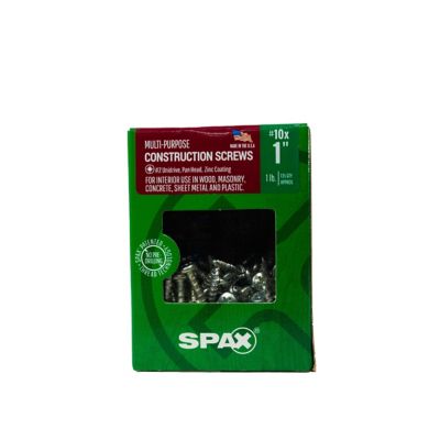 Image showing 6 th SPAX 10 x 1in. Interior Wood Metal Screws Cabinet Pan Head Phillips Square Unidrive (135 EA) Bit Included