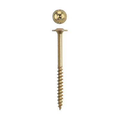 Image showing  5/16 x 4in. Interior Structural Wood Lag Screws Powerlags Washer Head T-Star (250 EA) Bulk Pail Bit Included