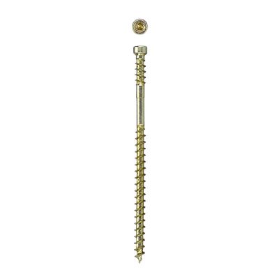 Image showing  8 x 3-1/8in. Exterior / Interior Wood Composite Double Thread Screws Powertrim Trim Head (300 EA) Pail Bit Included