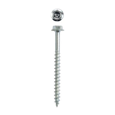 Image showing  1/4 x 3-1/2in. Interior Structural Wood Lag Screws Powerlags Hex Head Hex (500 EA) Bulk Pail Includes 2 Bits