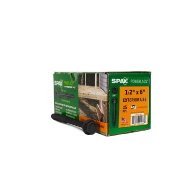 SPAX 1/2 x 6in. Exterior Structural Wood Lag Screws Powerlags Hex Head Hex (25 EA)