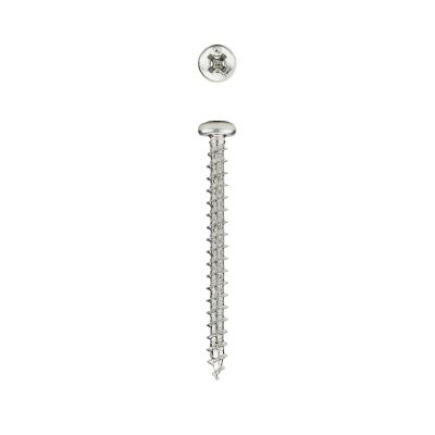 Image showing  8 x 2in. Interior Wood Metal Screws Cabinet Pan Head Phillips Square Unidrive (140 EA) Bit Included