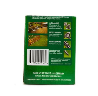 Image showing 7 th SPAX 8 x 2in. Exterior Wood Deck Screws Construction Flat Head T-Star Plus (154 EA) Bit Included