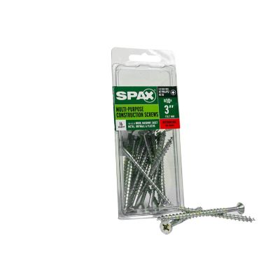SPAX 10 x 3in. Interior Wood Screws Construction Flat Head Phillips Square Unidrive (16 EA)