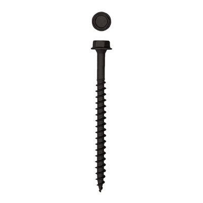 Image showing  5/16 x 4in. Exterior Structural Wood Lag Screws Powerlags Hex Head Hex (250 EA) Bulk Pail Bit Included