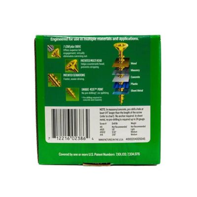 Image showing 8 th SPAX 8 x 2in. Interior Wood Screws Construction Flat Head T-Star Plus (465 EA) 3 LB Bit Included