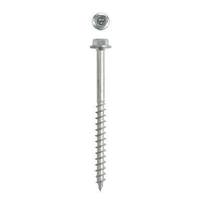 Image showing  3/8 x 5in. Interior Structural Wood Lag Screws Powerlags Hex Head Hex (150 EA) Bulk Pail
