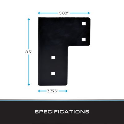 Image showing  Heavy-Duty Table Corner Bracket Kit, 4 pk., Black