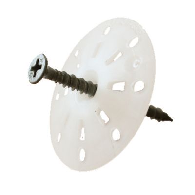 Image showing 6 th SPAX 1.75 in. Plasti-Grip CBW Flat Rigid Insulation Attachment Washer Plasti-Grip, 100 pk., Pail