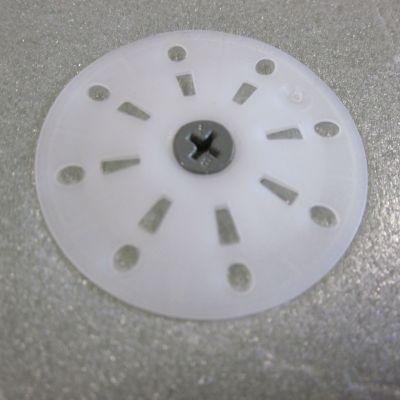 Image showing 10 th TruFast 1.75 in. Plasti-Grip Ci Prong Washer, 250 pk., White Plastic Plasti-Grip Ci Prong Insulation Washer