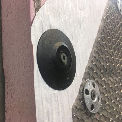 Image showing 13 th TruFast 2 in. Thermal-Grip Flat Washer, 250 pk., Black Plastic Insulation and Building Wrap Fastener Solution