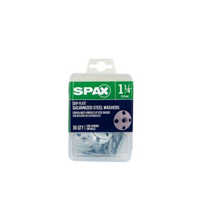 Image showing 5 th SPAX 1.25 in. Grip-Plate Steel Washer Fastener Metal Washers, 80 pk., Mini Bulk