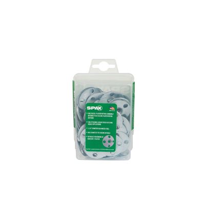 Image showing 6 th SPAX 1.25 in. Grip-Plate Steel Washer Fastener Metal Washers, 80 pk., Mini Bulk