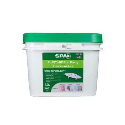 Image showing 6 th SPAX 1.75 in. Plasti-Grip Ci Prong Rigid Insulation Washer Plasti-Grip, 400 pk., Bulk Pail