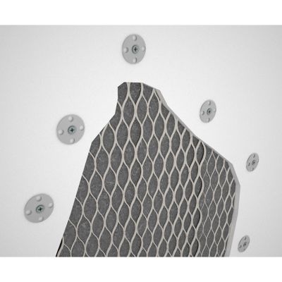 Image showing  1.25 in. Grip-Plate Prong Tab Metal Washer, 1000 pk., for Foam Insulation Board, Wire Lath, and Plaster Repair