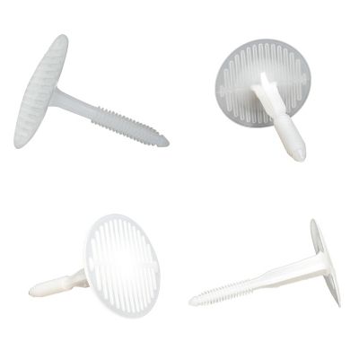 TruFast 2 in. Plasti-Grip PMF Fastener, 50 pk., White Plastic Heavy-Duty Insulation Anchors for Brick, Concrete, and Stone Walls
