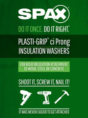 Image showing  1.75 in. Plasti-Grip Ci Prong Washer, 1000 pk., White Plastic Plasti-Grip Ci Prong Insulation Washer
