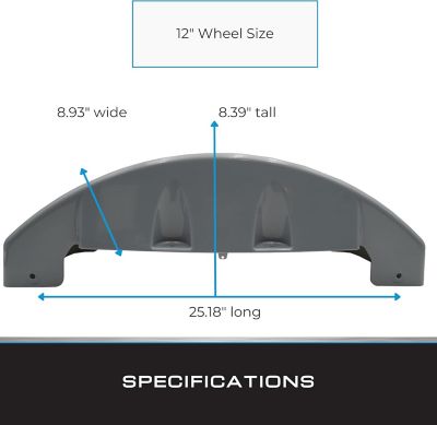 Image showing  Bracketless Black Plastic Trailer Fenders for 12 in. Wheels, 2 pk.
