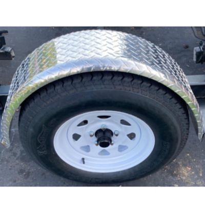 Image showing 7 th Tie Down 8 in. x 31.5 in. x 13.125 in. Tread Brite Aluminum Fenders, 1 Pack