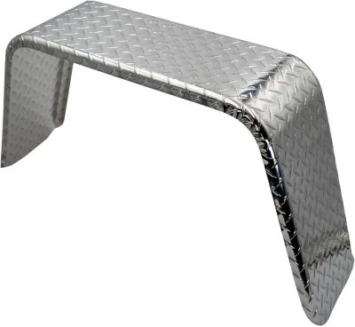 Tie Down 16 in. Trailer Fenders Single Axle - Diamond Plated Aluminum Trailer Fender - 1 pk.
