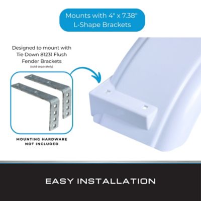 Image showing 6 th Tie Down UV-protected White Small Plastic Fender 7-3/4 in. x 21 in. x 5 inch, 2 pk.