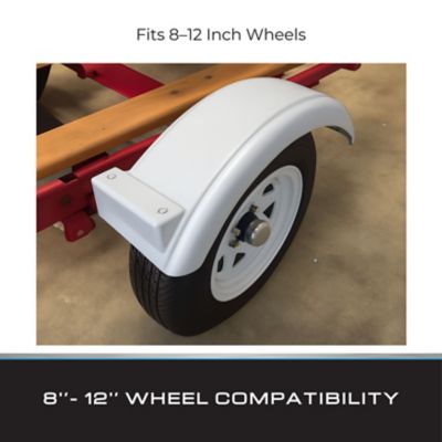 Image showing 7 th Tie Down UV-protected White Small Plastic Fender 7-3/4 in. x 21 in. x 5 inch, 2 pk.