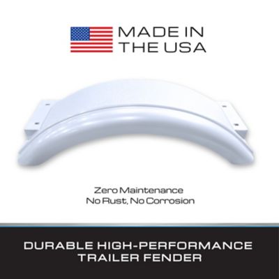 Image showing 8 th Tie Down UV-protected White Small Plastic Fender 7-3/4 in. x 21 in. x 5 inch, 2 pk.
