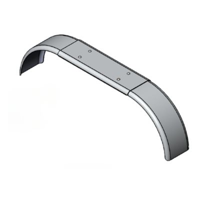 Image showing  9 in. x 16 in. Adjustable Tandem Teardrop Fender
