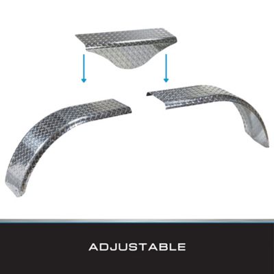 Image showing  9 in. x 16 in. Adjustable Tandem Teardrop Fender