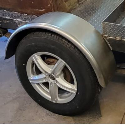 Image showing 7 th Tie Down Trailer Fenders Single Axle - Steel Trailer Fender, 2 Pack