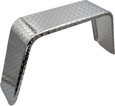 Tie Down 15 in. Wheel - Trailer Fenders Single Axle - Aluminum Diamond Plated Tread, 1 pk.