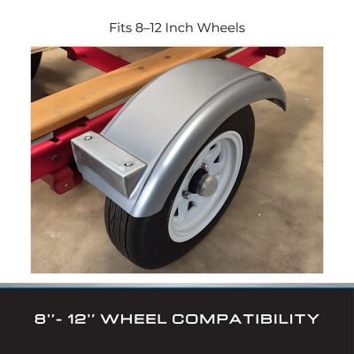 Image showing  UV-protected Silver Small Plastic Fender 7-3/4 in. x 21 in. x 5 in., 2 Pack