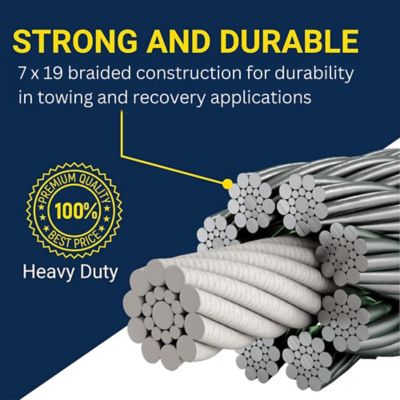 Image showing  1/8 in. x 20 ft. Galvanized Winch Cable