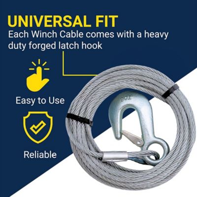 Image showing  3/16 in. x 20 ft. Galvanized Winch Cable