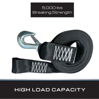 Image showing  2 in. x 20 ft. Silver Winch Strap, 1 per pack
