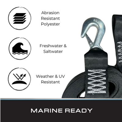 Image showing  2 in. x 20 ft. Silver Winch Strap, 1 per pack