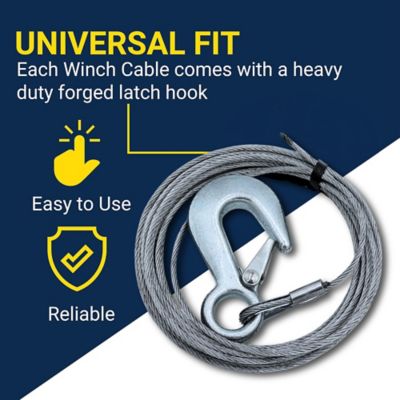 Image showing 5 th Tie Down 5/32 in. x 25 ft. Galvanized Winch Cable